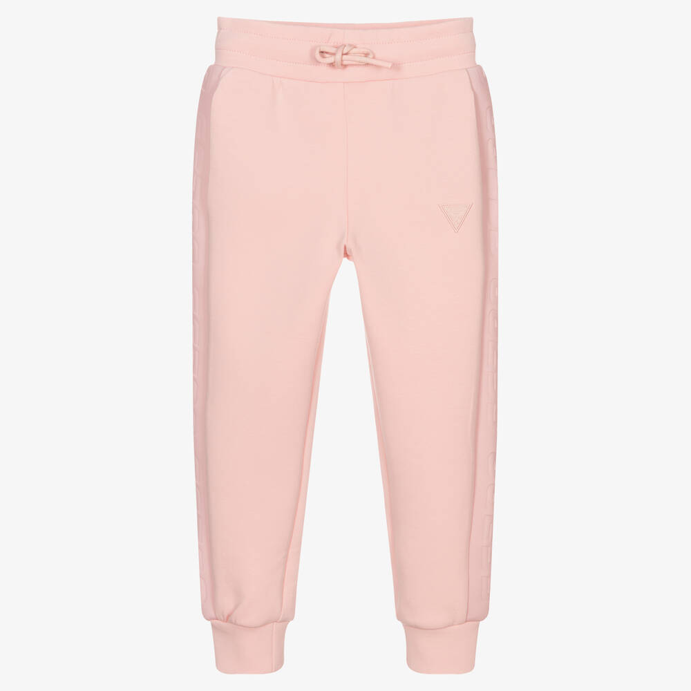 Guess Girls Pink Cotton Joggers Childrensalon Outlet