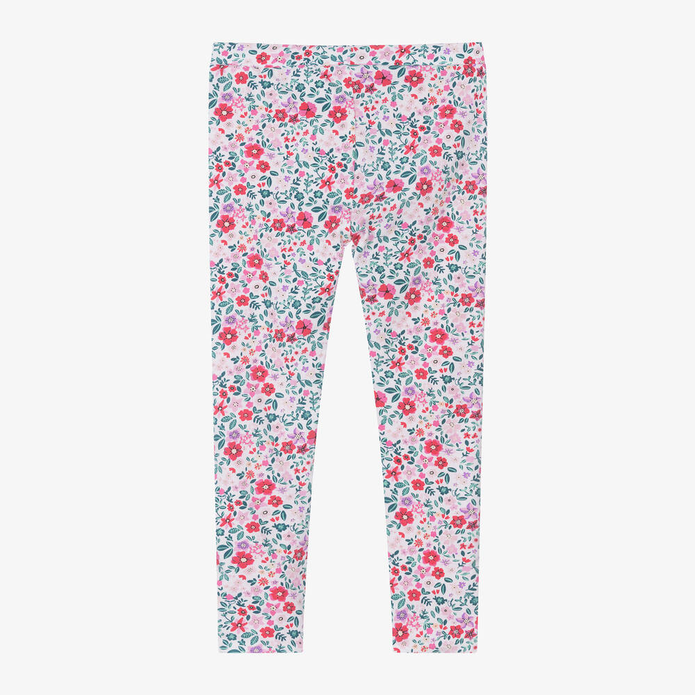 Guess-Girls Pink Cotton Reversible Leggings | Childrensalon Outlet