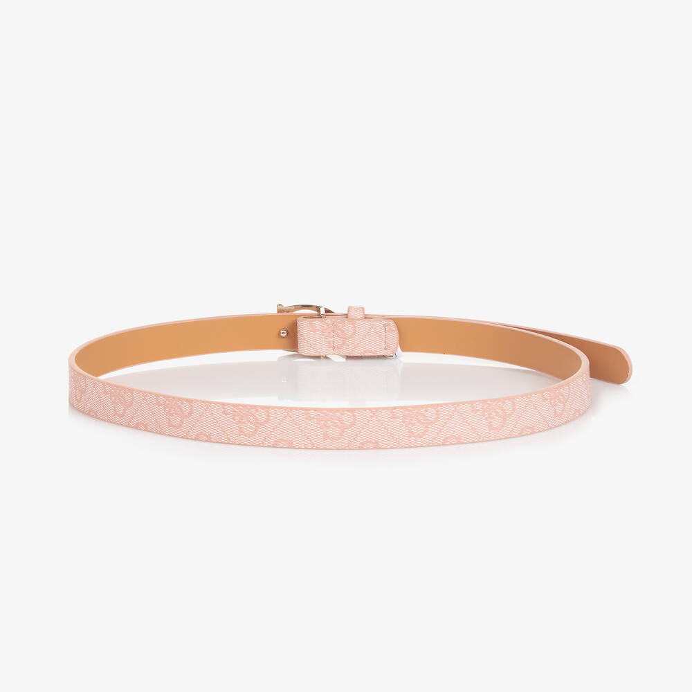Guess-Girls Pink Faux Leather 4g Belt | Childrensalon Outlet