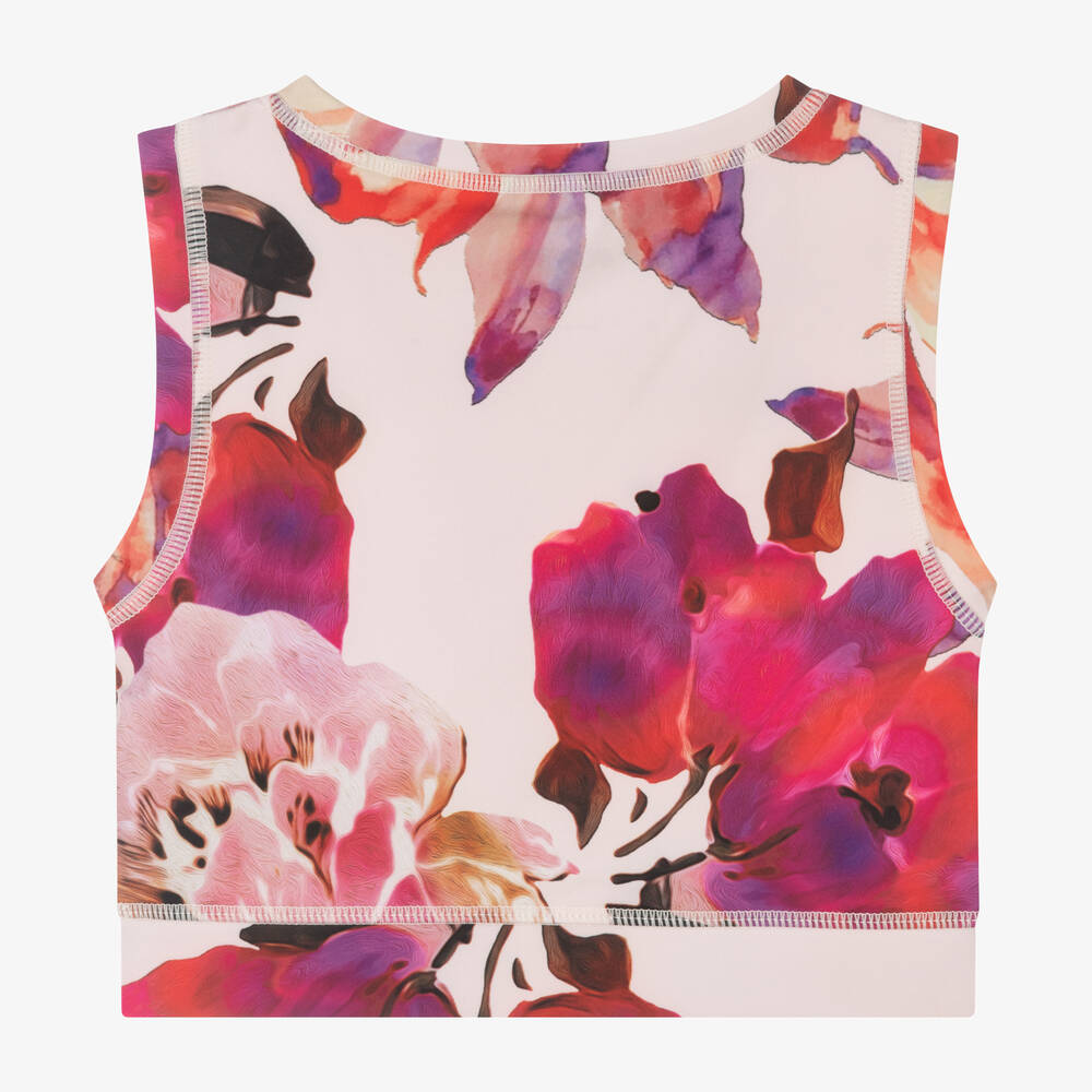 Guess-Розовый кроп-топ с цветами | Childrensalon Outlet