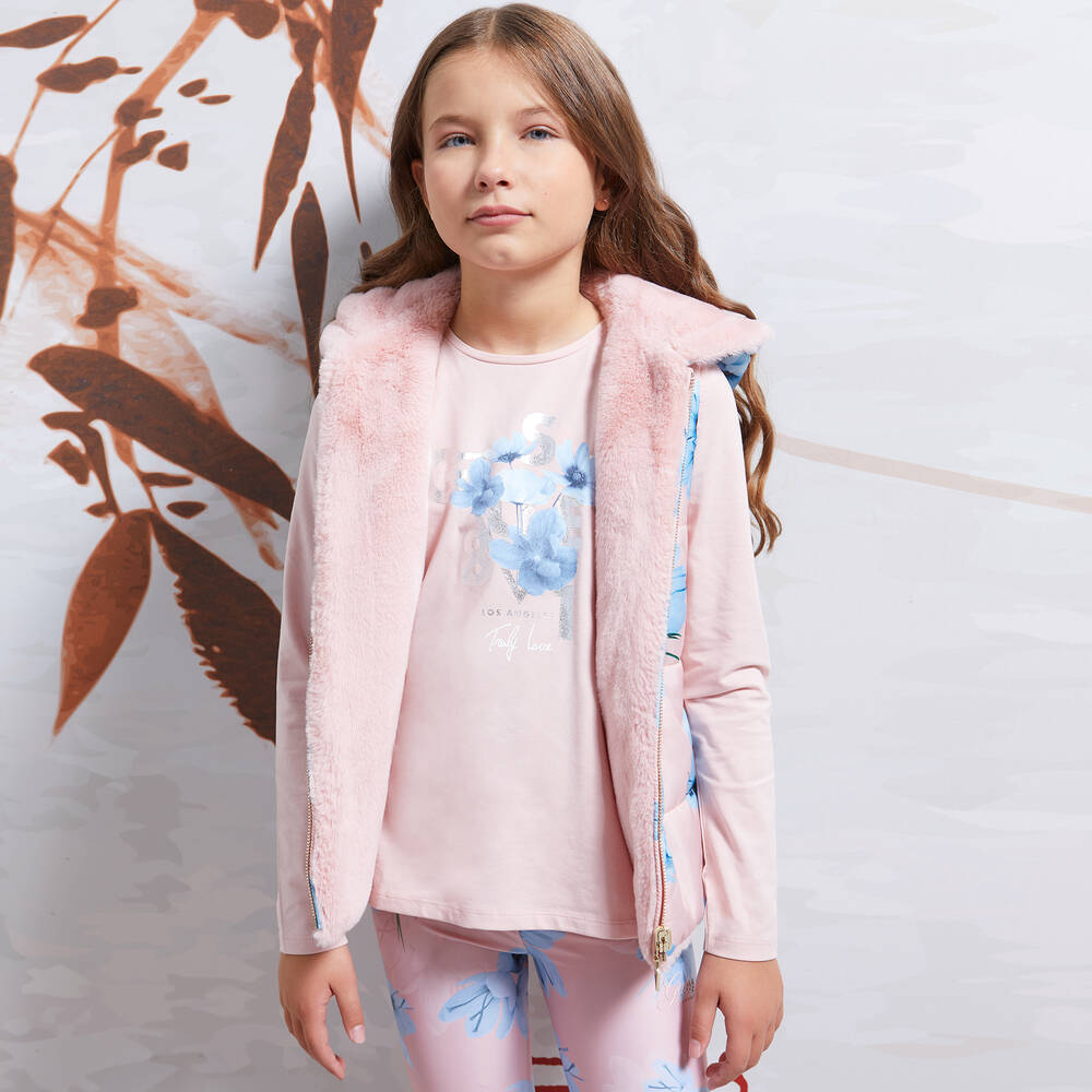 Guess-Girls Pink Floral Leggings | Childrensalon Outlet
