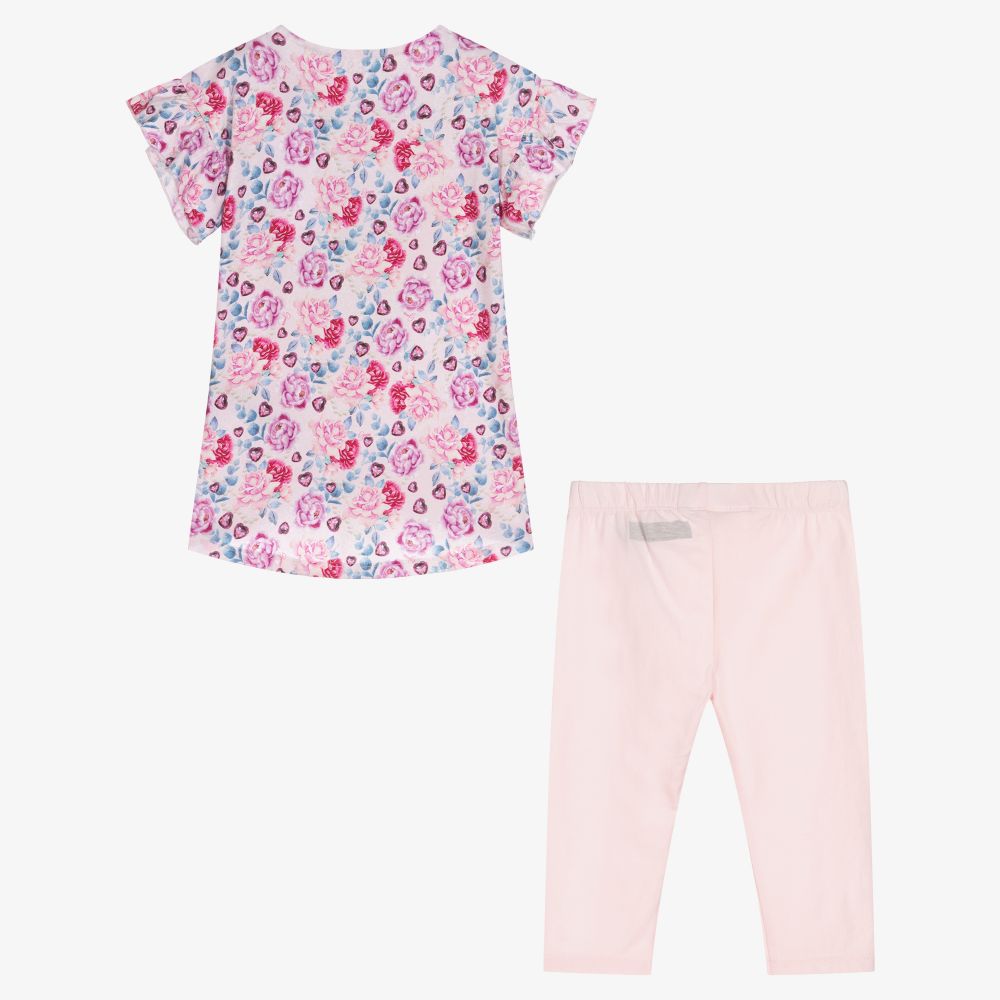 Guess-Топ в цветочек и розовые легинсы для девочек | Childrensalon Outlet