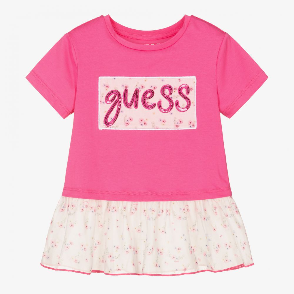 Girls Pink Floral T Shirt
