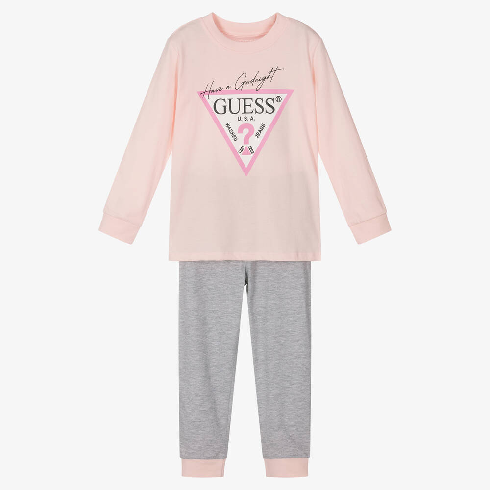 Guess - Girls Pink & Grey Pyjamas | Childrensalon
