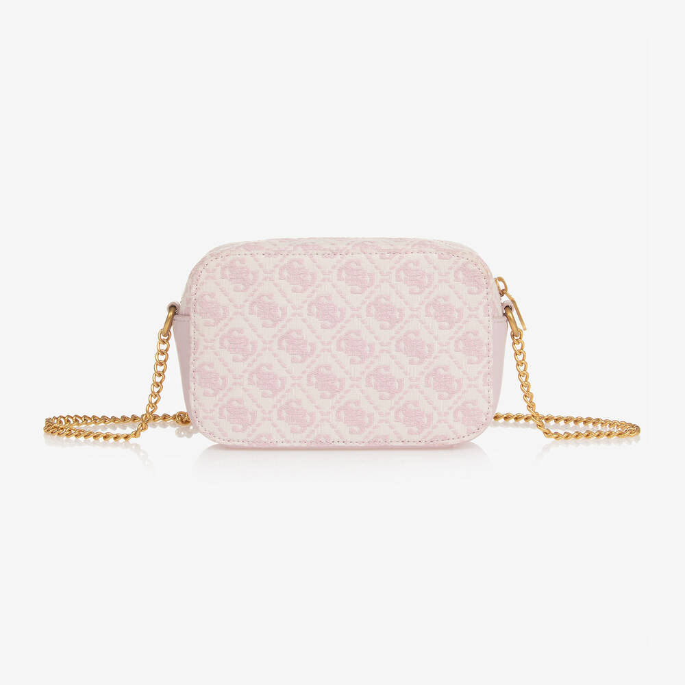 Guess-Girls Pink Jacquard Shoulder Bag (19cm) | Childrensalon Outlet