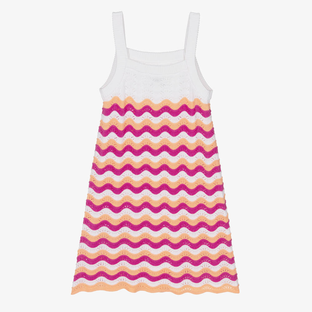 Guess-Girls Pink Knitted Frock | Childrensalon Outlet