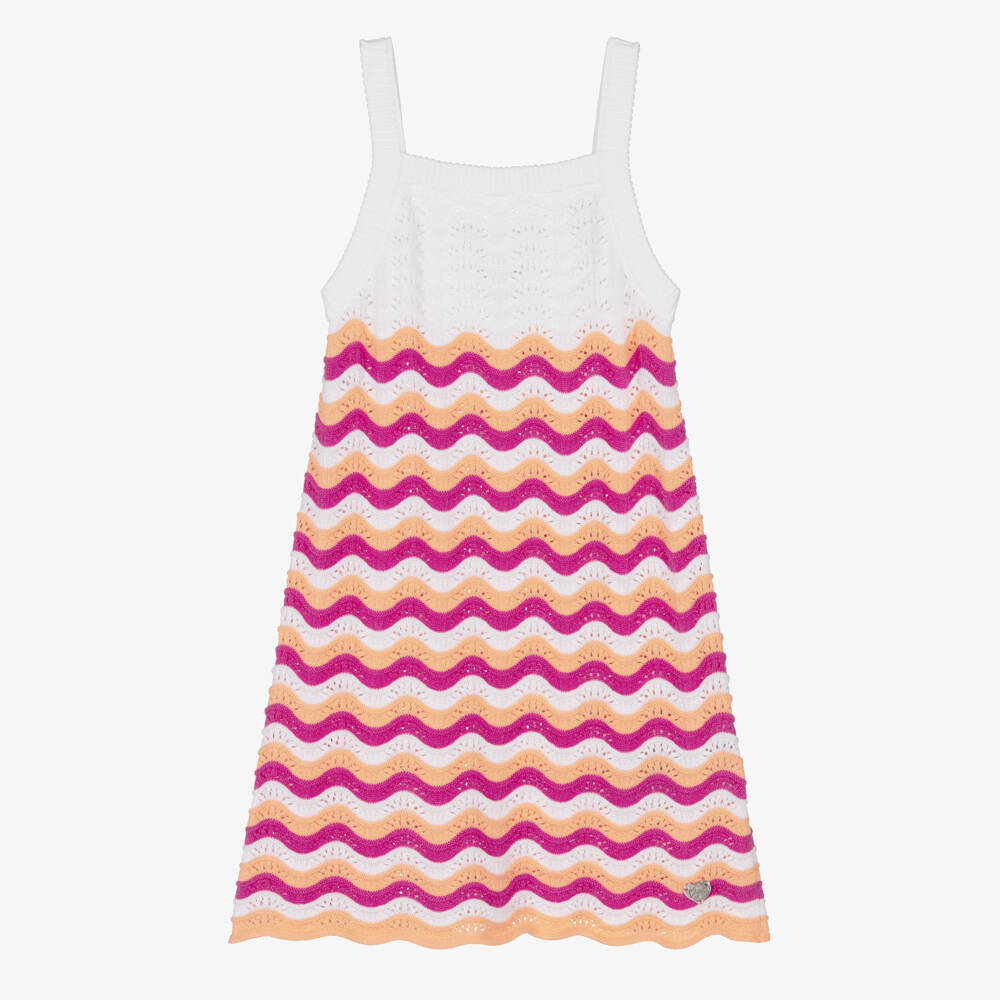 Guess-Girls Pink Knitted Frock | Childrensalon Outlet