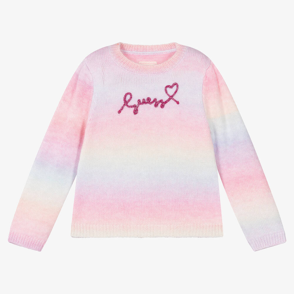 Guess - Girls Pink Knitted Sweater | Childrensalon