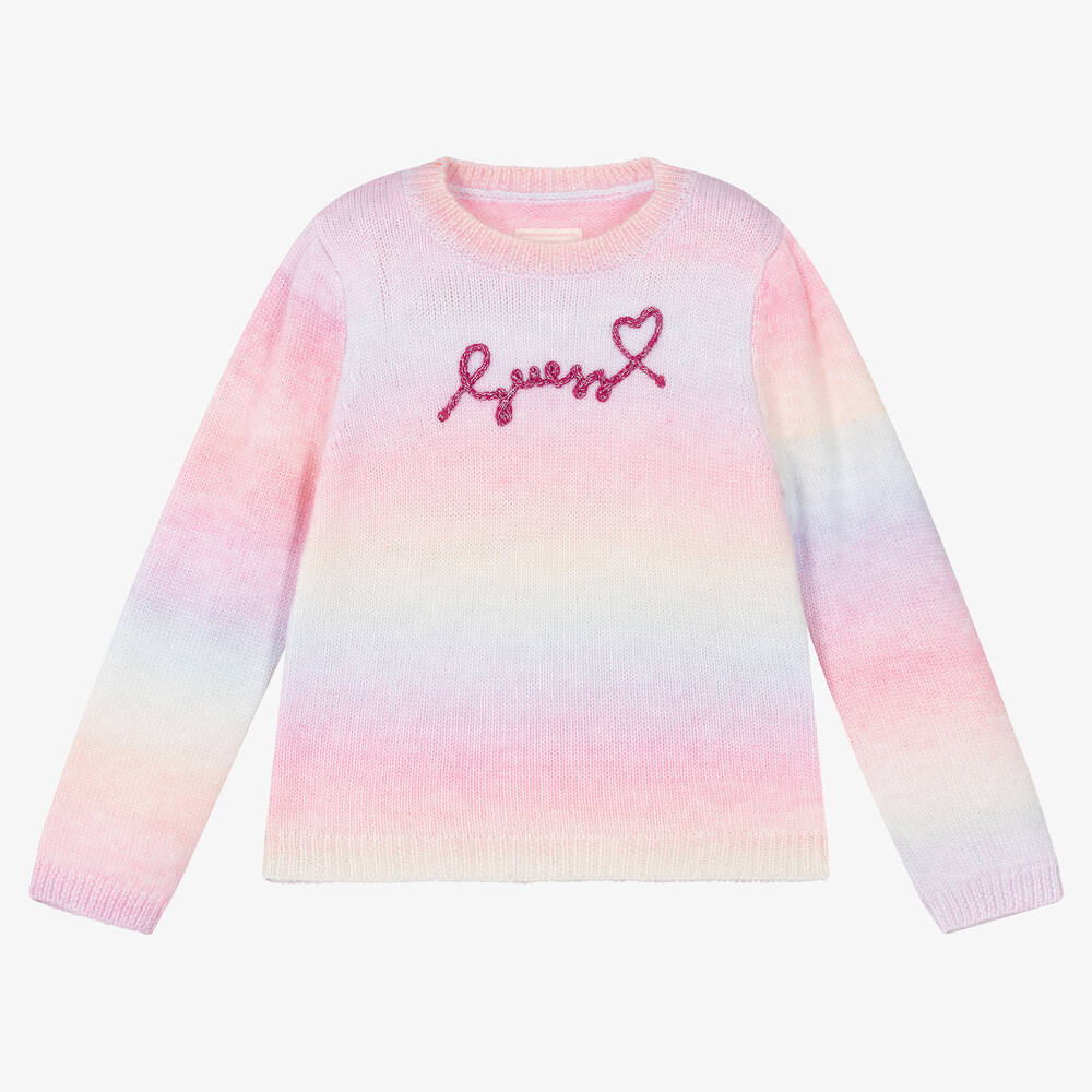 Guess-Girls Pink Knitted Sweater | Childrensalon Outlet