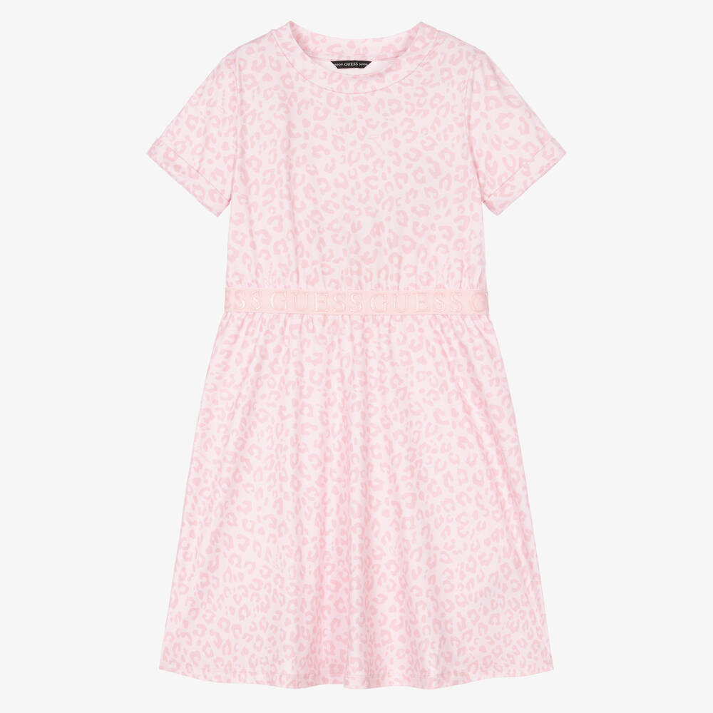 Guess - Girls Pink Leopard Dress | Childrensalon