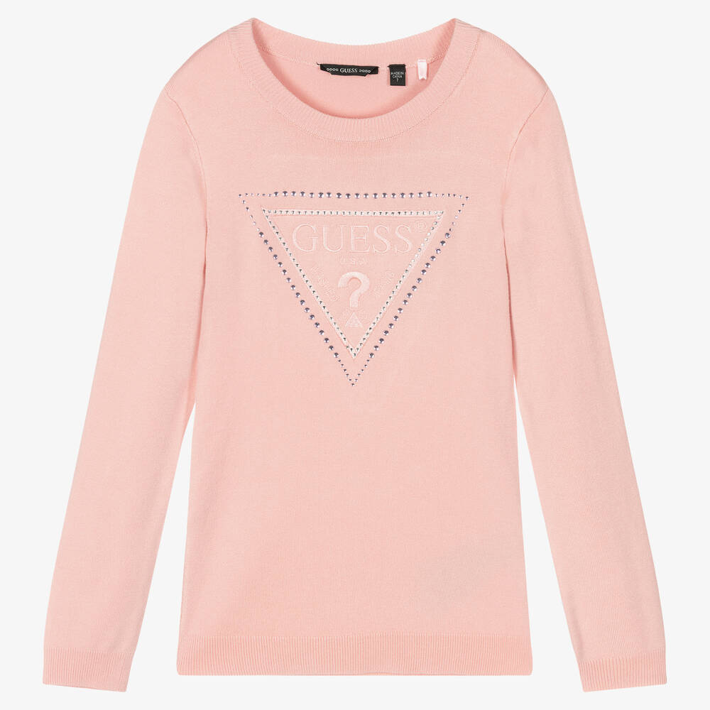 Guess - Rosa Pullover für Mädchen | Childrensalon