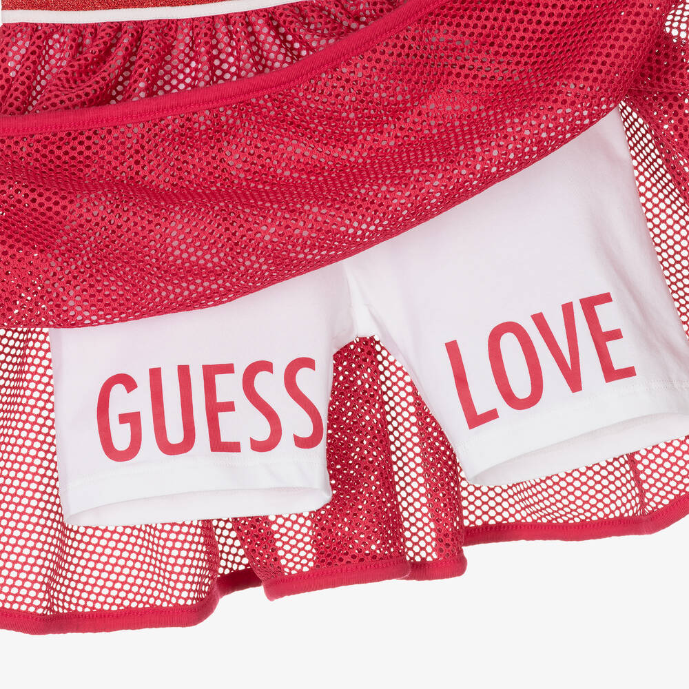 Guess-Girls Pink Mesh Skirt | Childrensalon Outlet