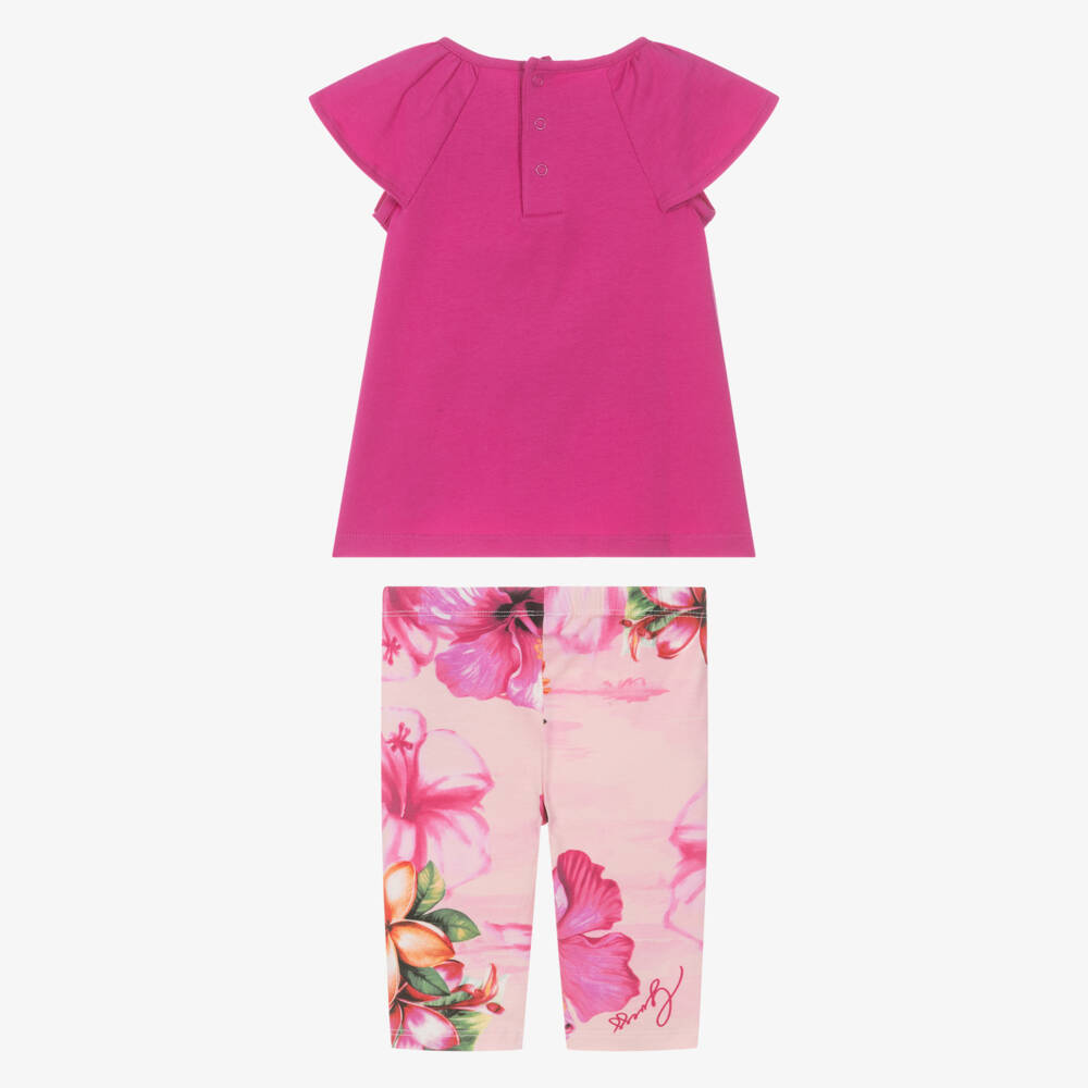 Guess-Girls Pink Patterned Leggings Outfit | Childrensalon Outlet