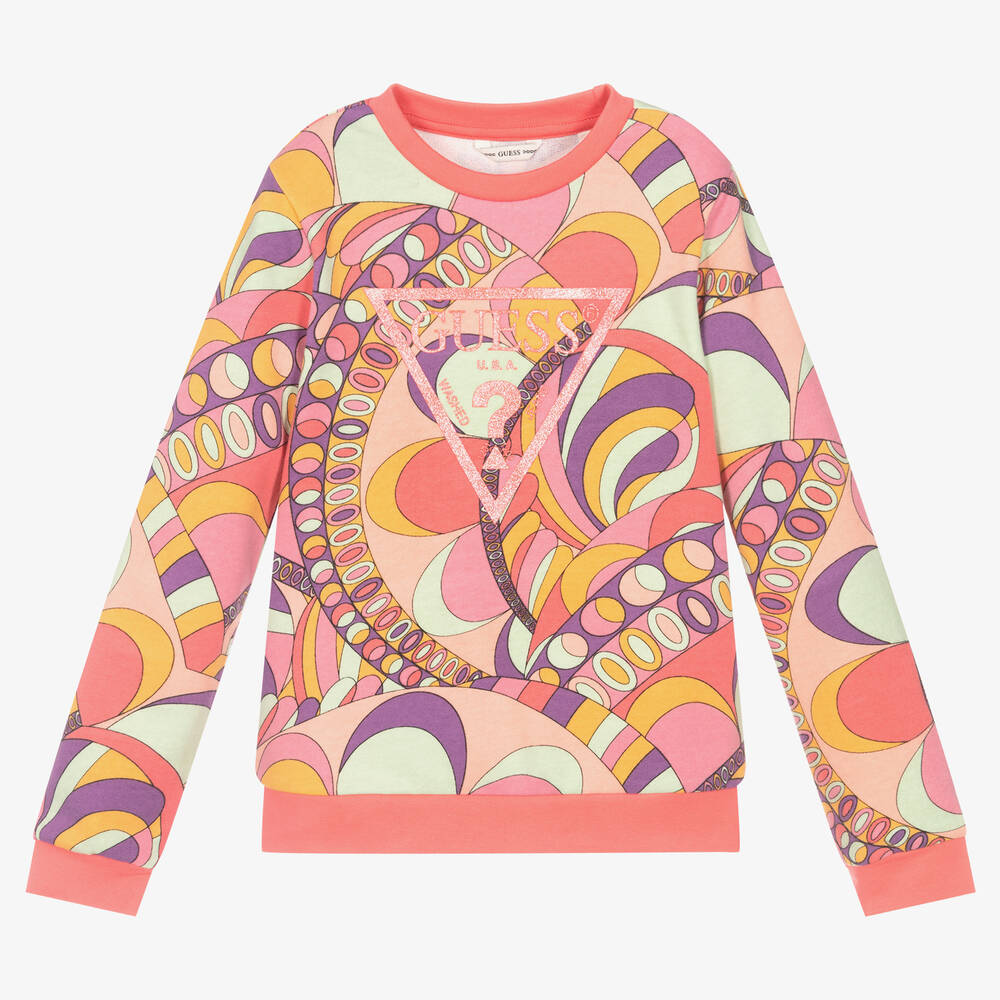 Guess - Sweatshirt in Rosa und Violett | Childrensalon