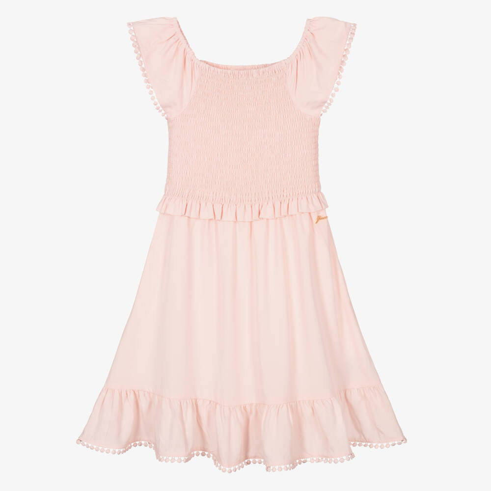 Guess-Girls Pink Ruffled Bodice Dress | Childrensalon Outlet