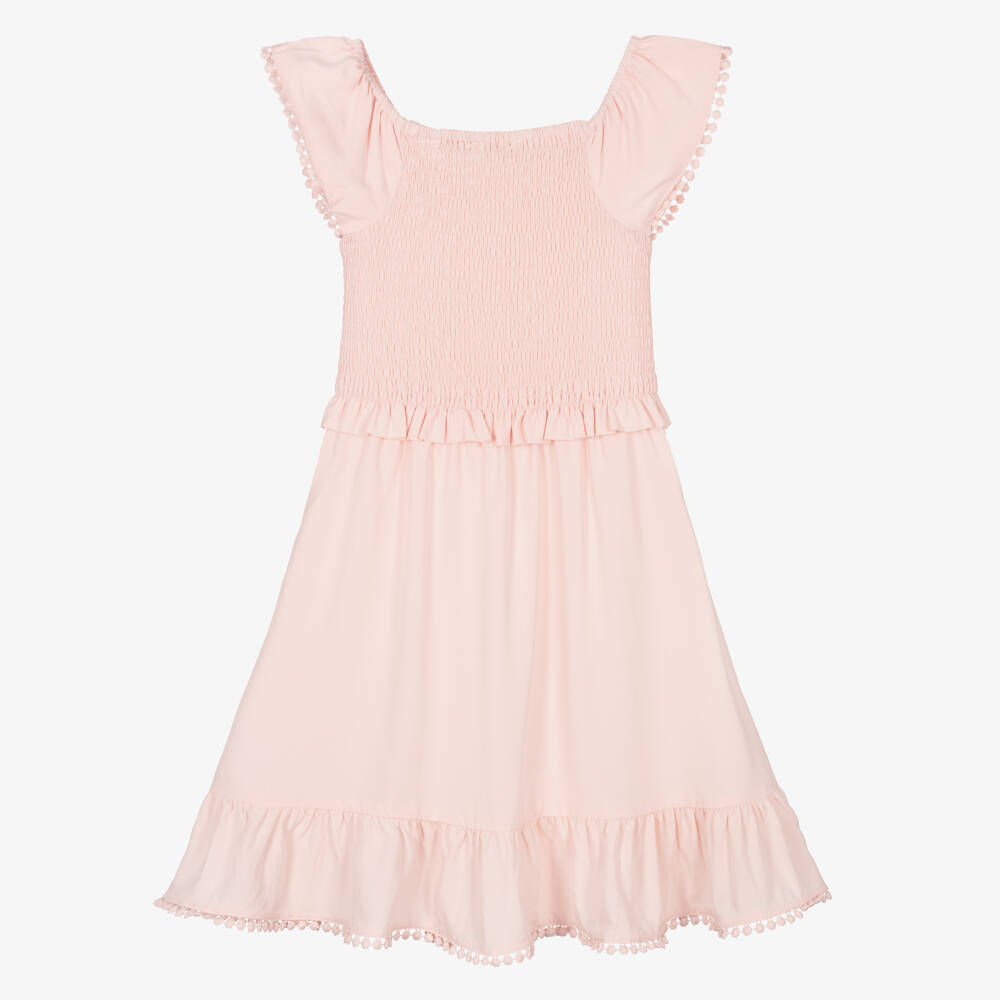 Guess-Платье с рюшами на лифе для девочек розовое | Childrensalon Outlet