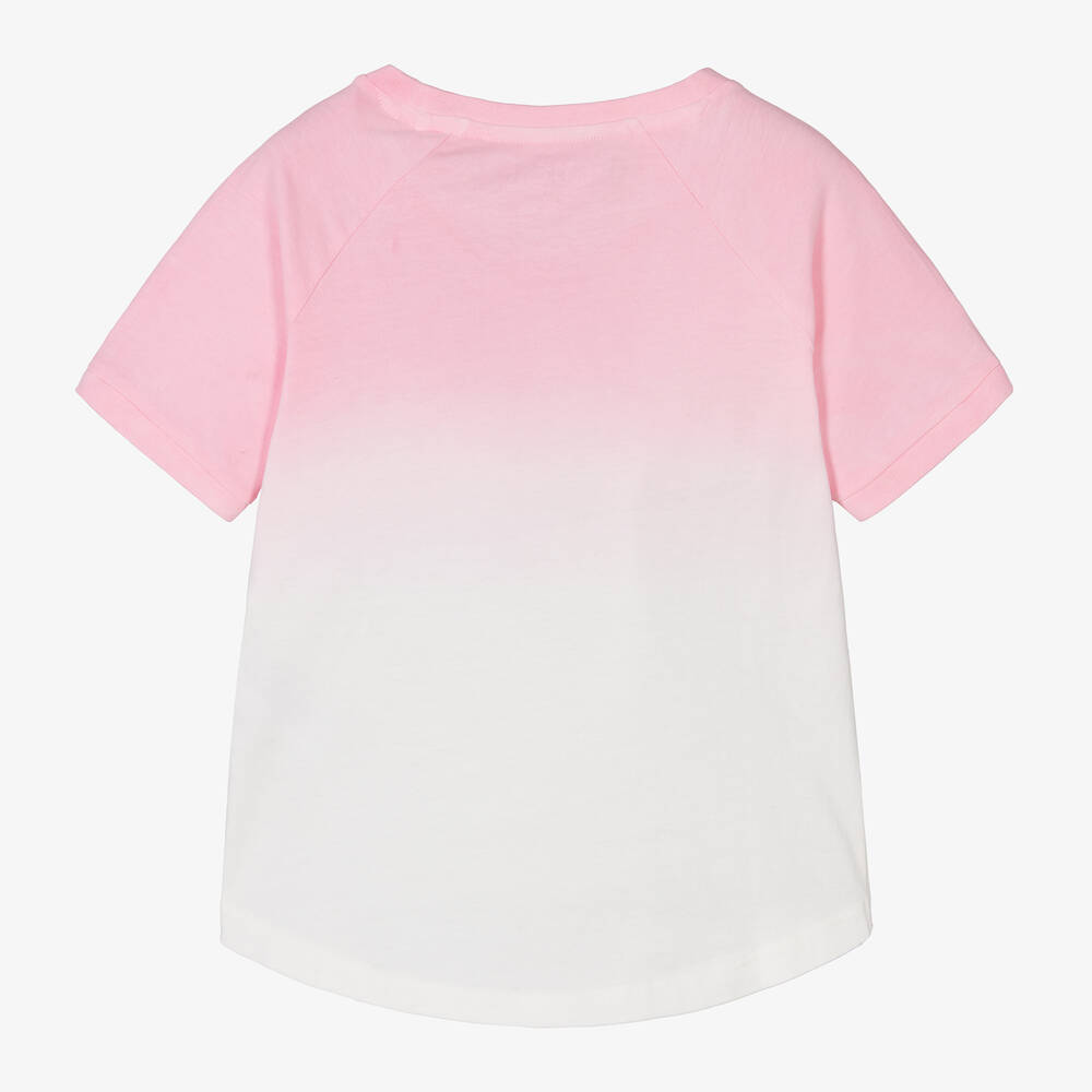 Guess-Girls Pink Sequin Gradient Cotton T-Shirt | Childrensalon Outlet