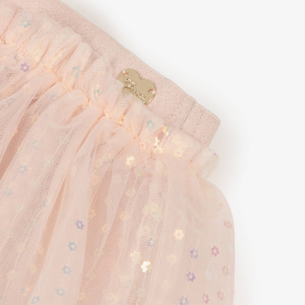 Guess-Girls Pink Sparkle Tulle Ensemble | Childrensalon Outlet