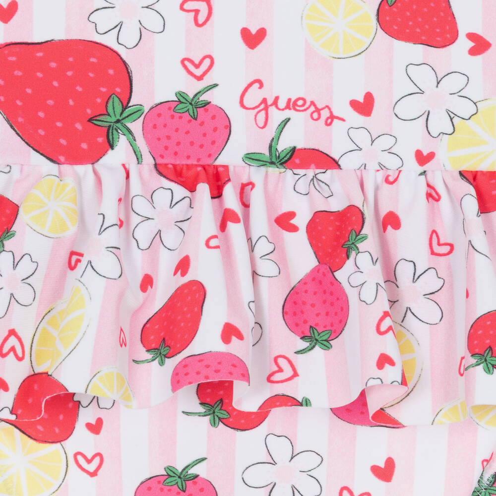 Guess-Girls Pink Strawberry Swimsuit | Childrensalon Outlet
