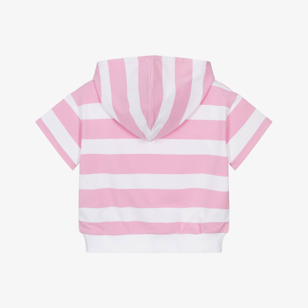 Guess-Хлопковая толстовка в розовую полоску для девочек | Childrensalon Outlet