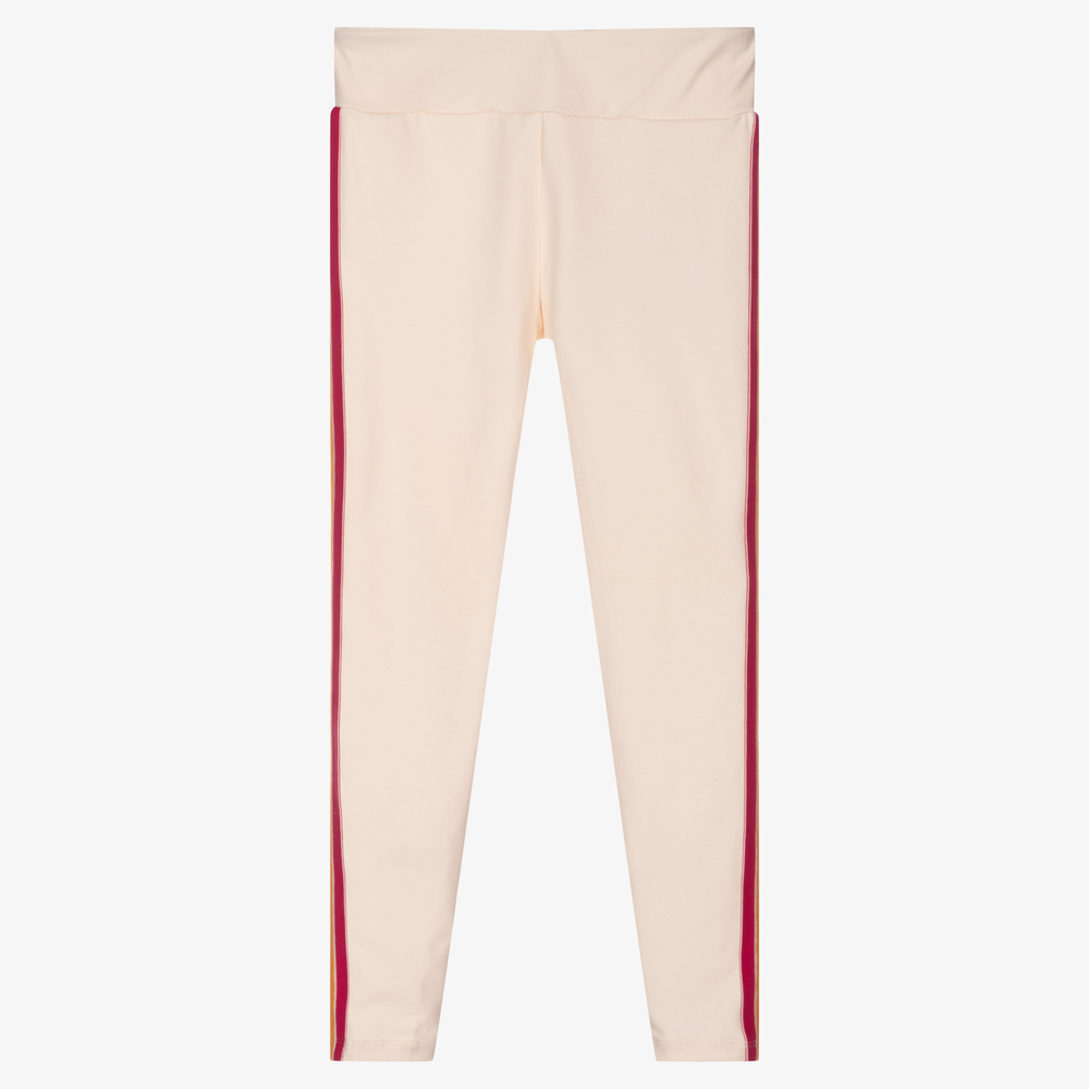 Guess - Girls Pink Stripe Leggings | Childrensalon