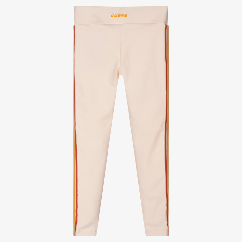 Guess-Girls Pink Stripe Leggings | Childrensalon Outlet