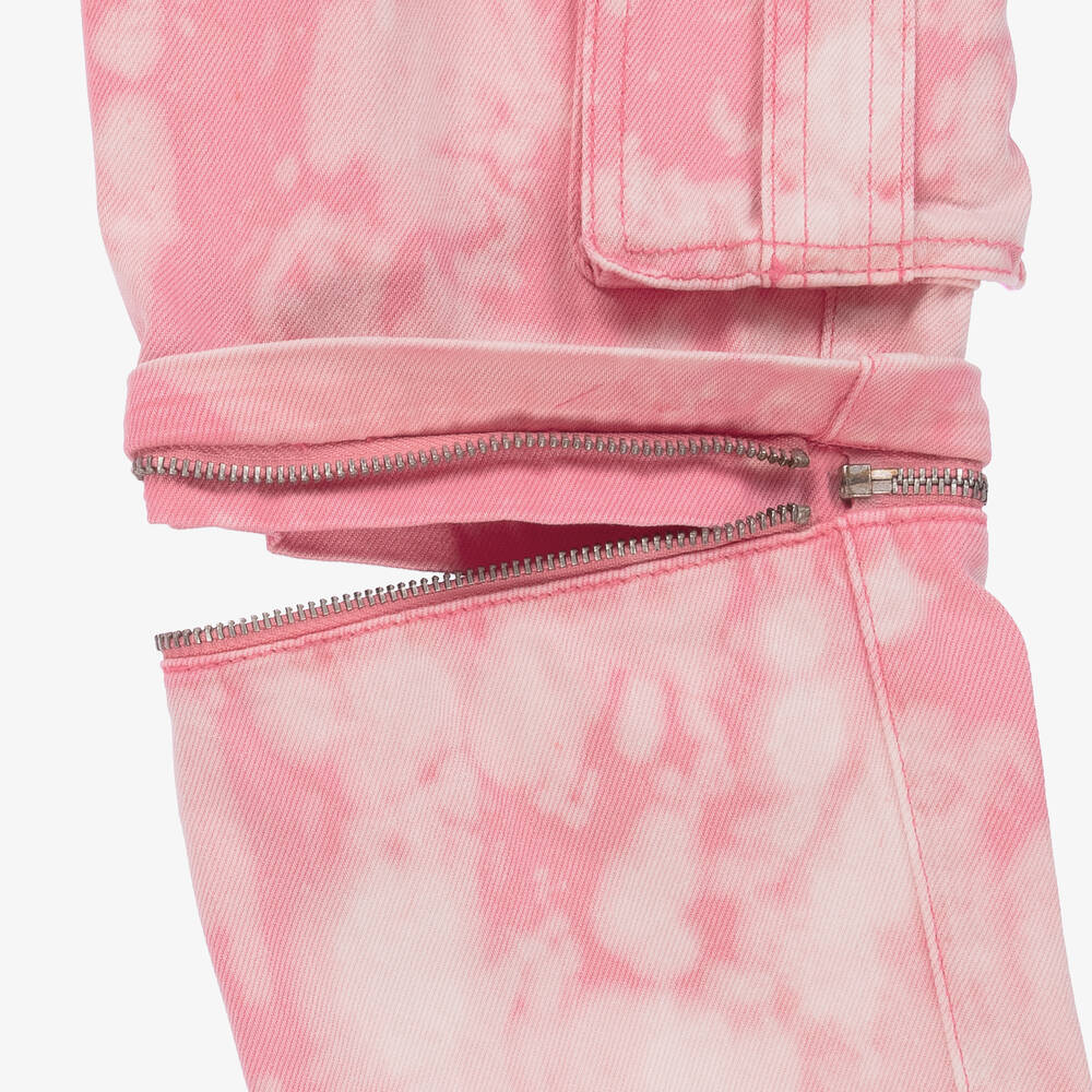 Guess-Girls Pink Tie-Dye Banksy Denim Jeans | Childrensalon Outlet