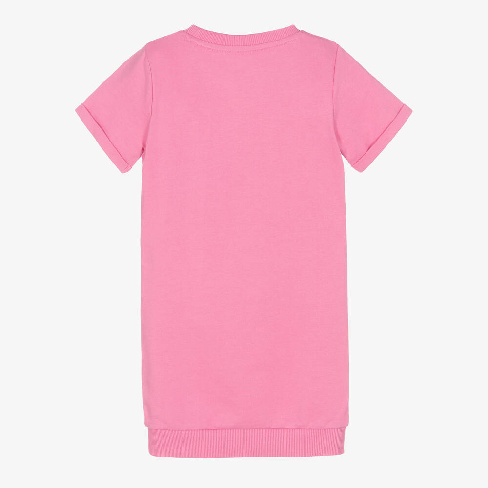 Guess-Girls Pink Triangle Logo Dress | Childrensalon Outlet