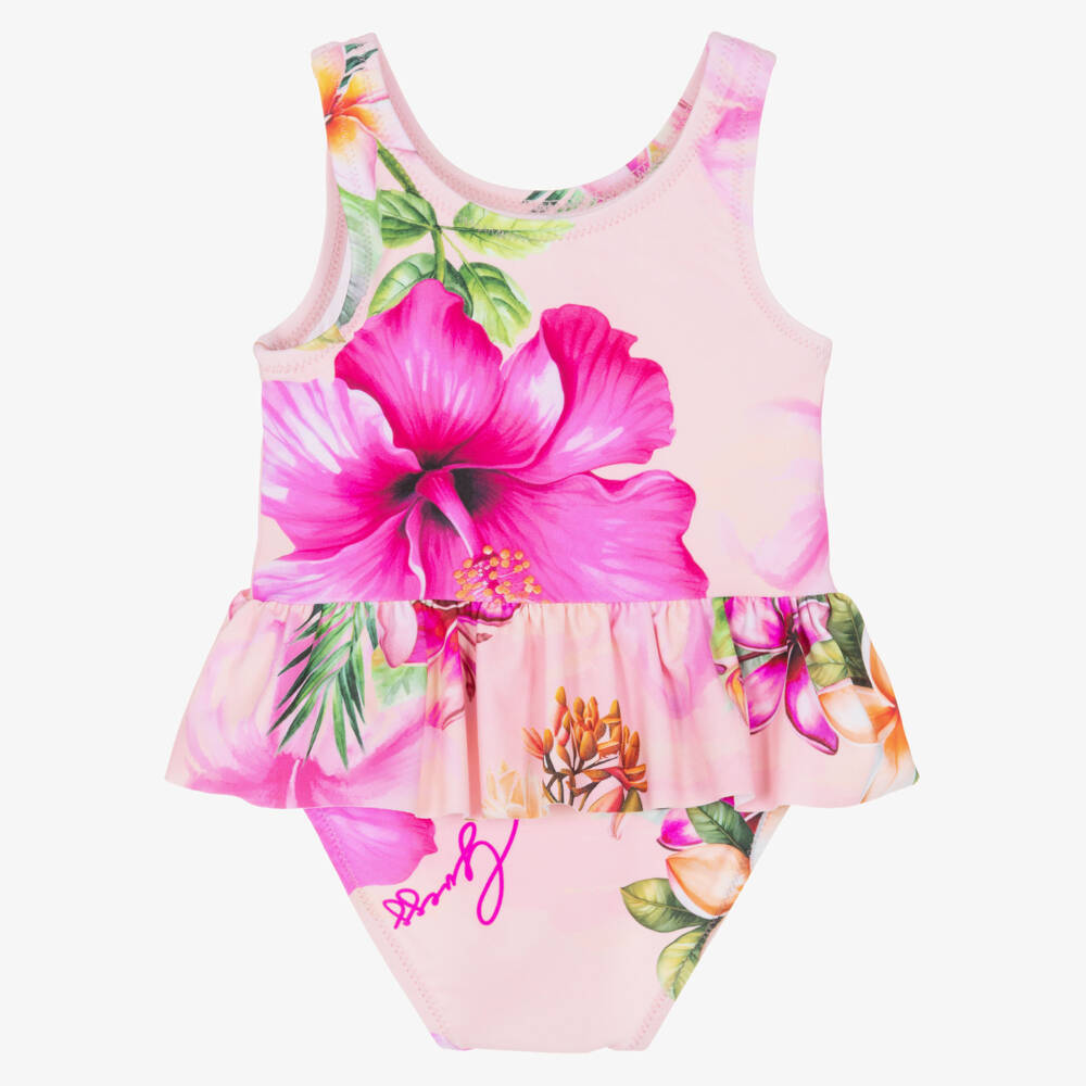 Guess-Girls Pink Tropical Print Costume | Childrensalon Outlet