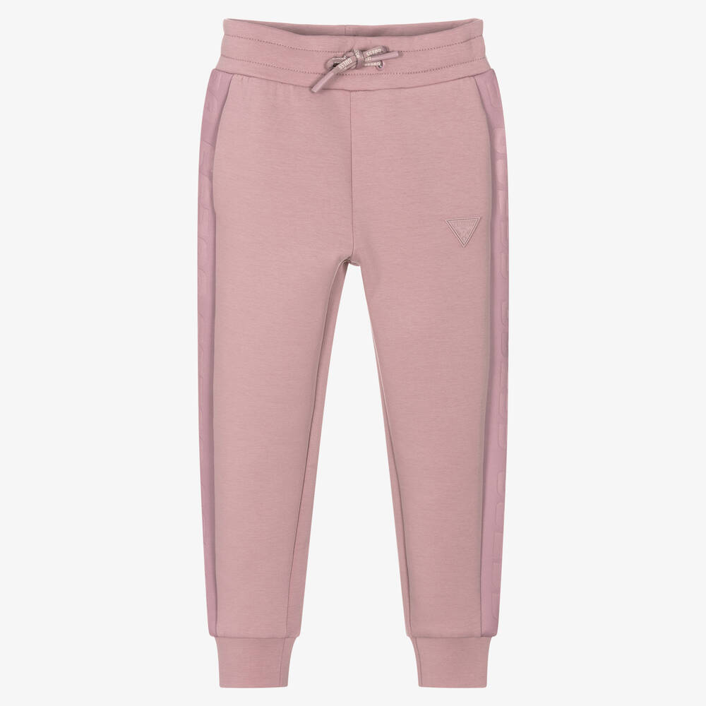 Guess - Girls Purple Cotton Joggers | Childrensalon