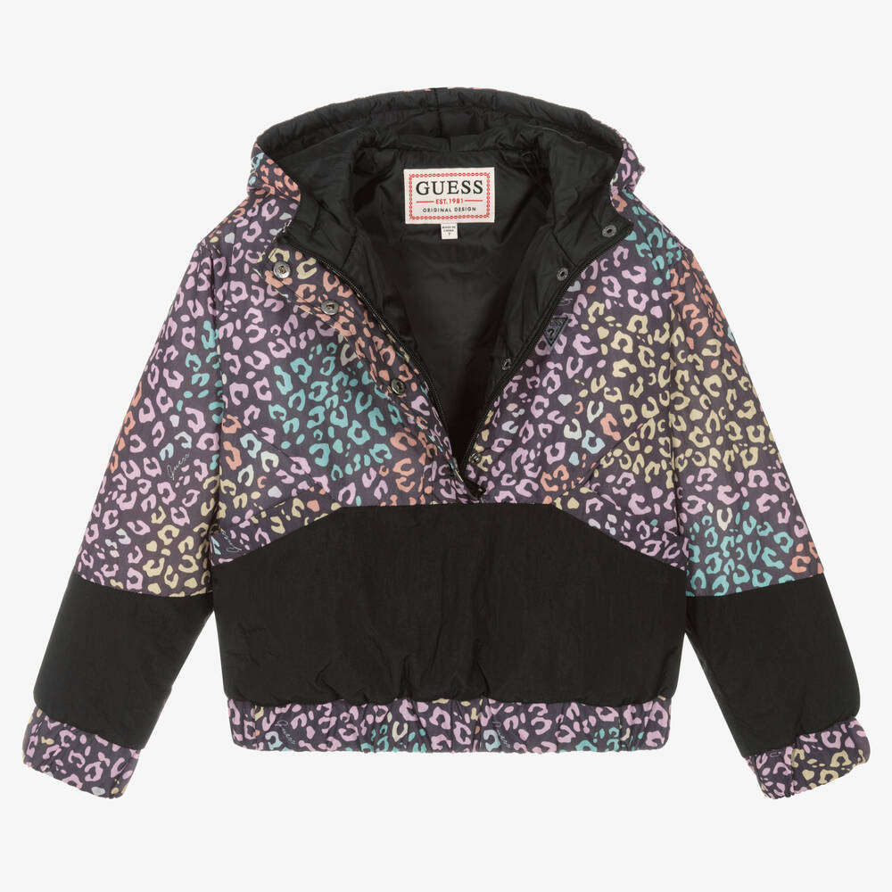 Guess Girls Purple Leopard Jacket Childrensalon Outlet