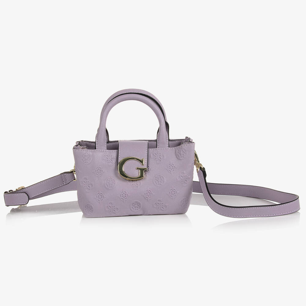 Guess - Girls Purple Logo Bag (18cm) | Childrensalon