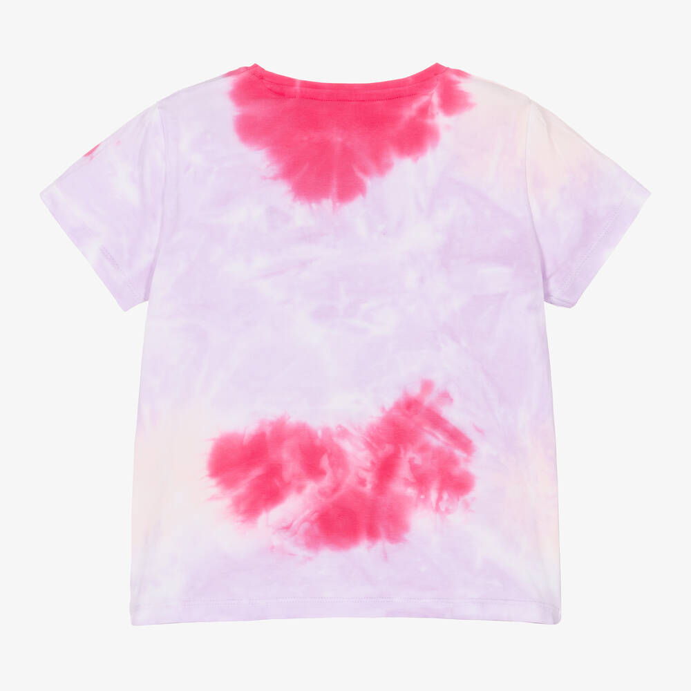 Guess Girls Purple Pink Cotton Tie Dye T Shirt Childrensalon