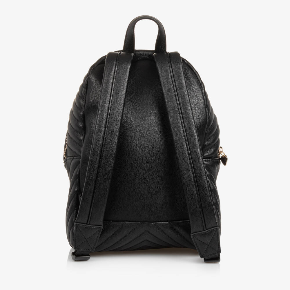 Guess-Girls Quilted Black Charm Backpack | Childrensalon Outlet