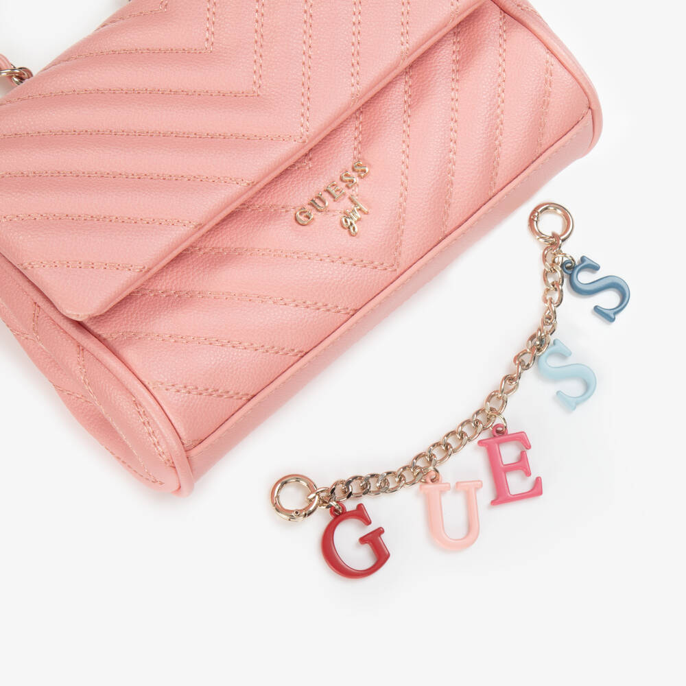 Guess-Girls Quilted Pink Charm Purse | Childrensalon Outlet