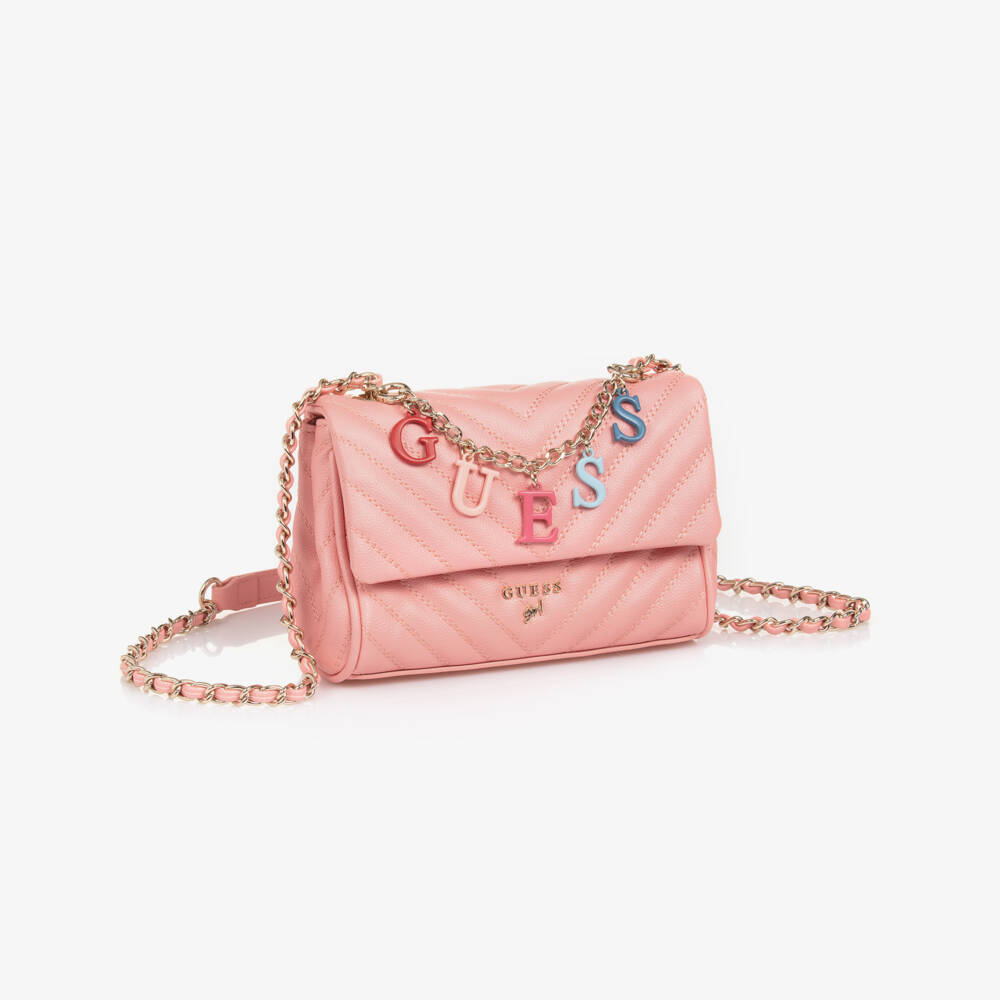 Guess-Girls Quilted Pink Charm Purse | Childrensalon Outlet
