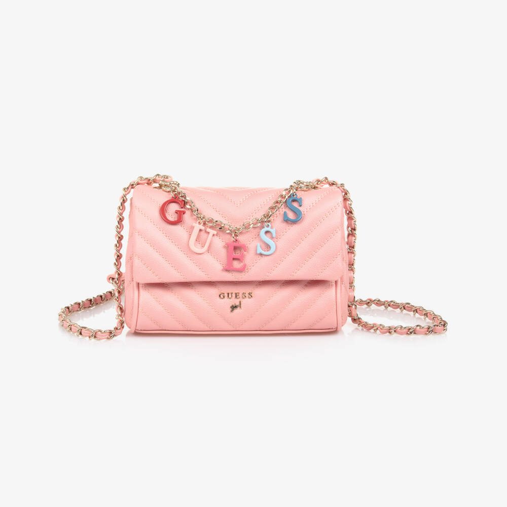 Guess-Girls Quilted Pink Charm Purse | Childrensalon Outlet