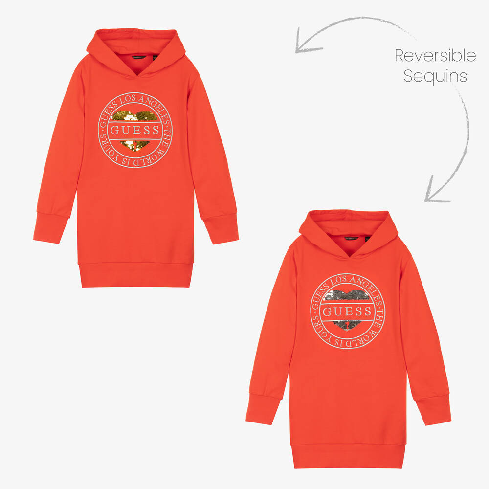 Guess hoodie red hot sale