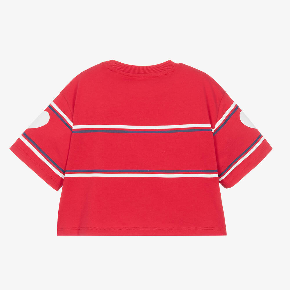 Guess red and white striped clearance t shirt