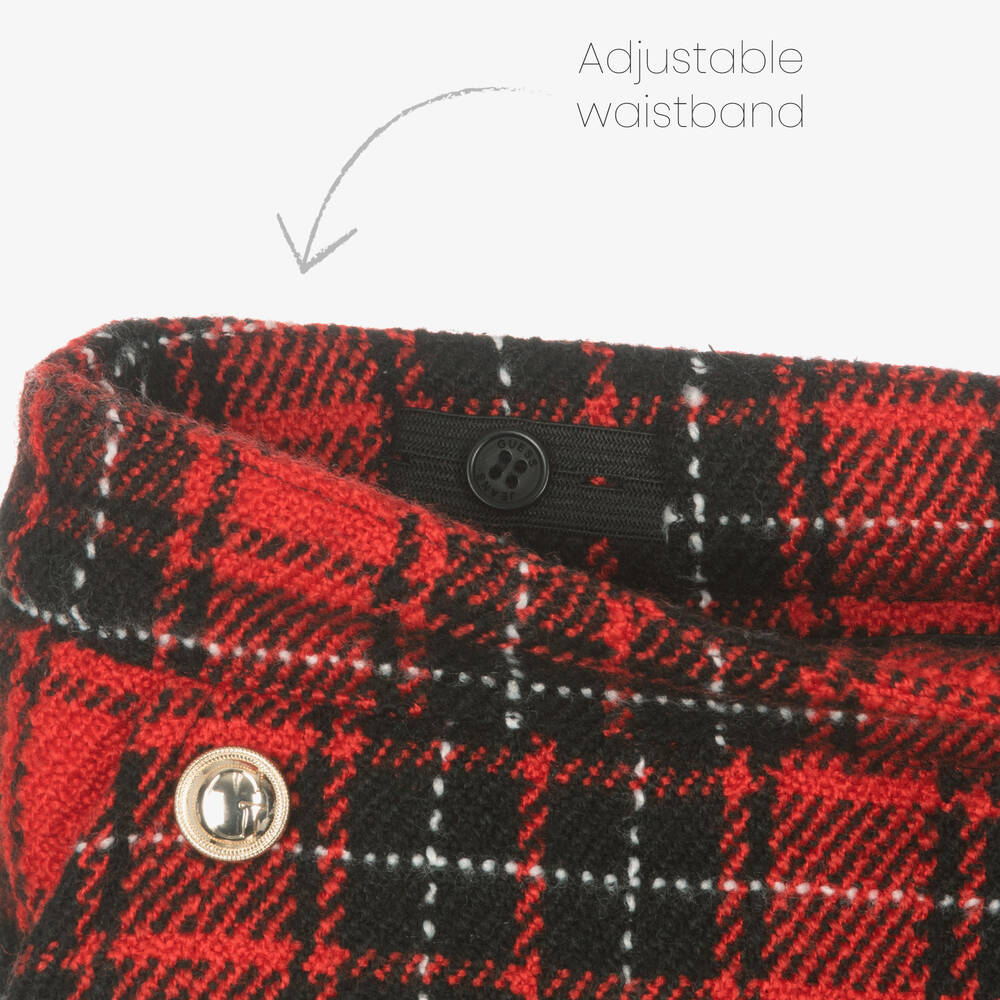 Guess-Красные шорты в шотландскую клетку для девочек | Childrensalon Outlet