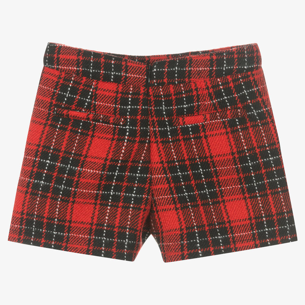 Guess-Красные шорты в шотландскую клетку для девочек | Childrensalon Outlet
