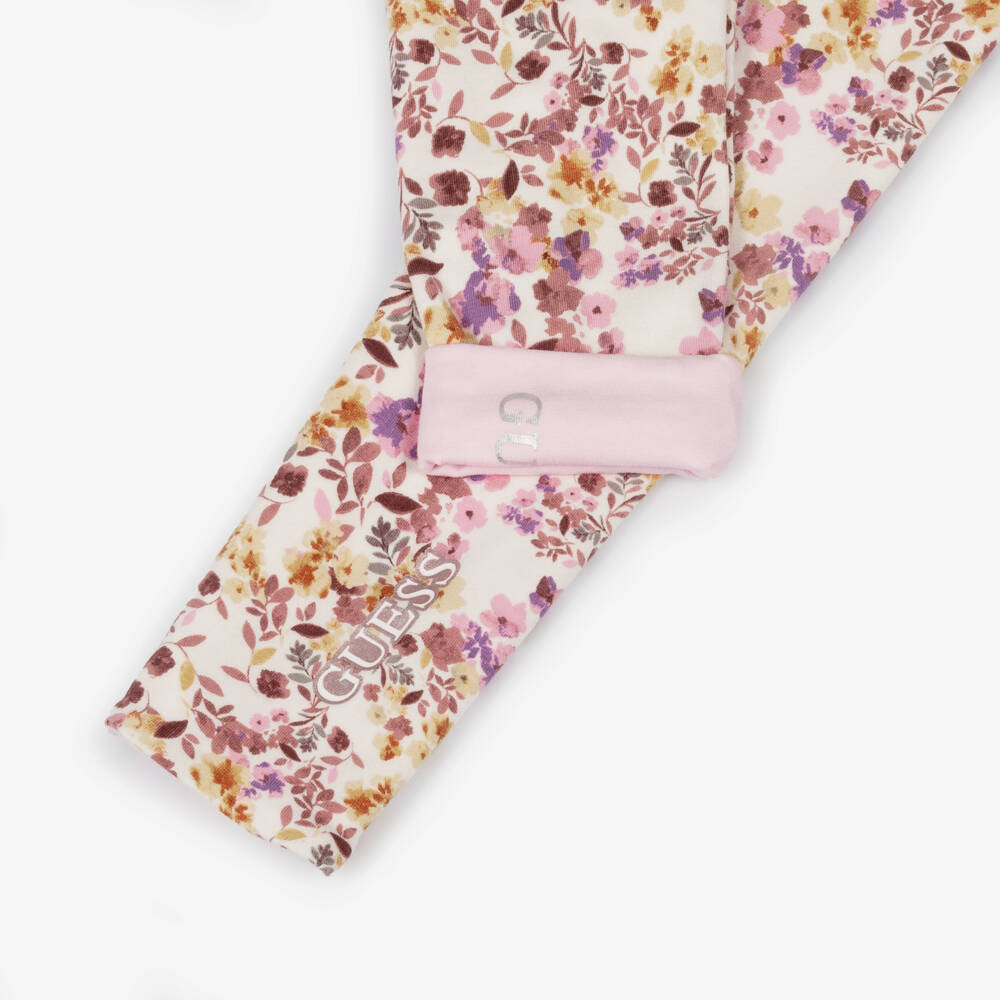 Guess-Розовые двусторонние легинсы в цветочек для девочек | Childrensalon Outlet