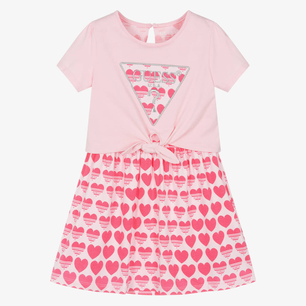 Guess-Girls Rose Heart Tee Dress | Childrensalon Outlet