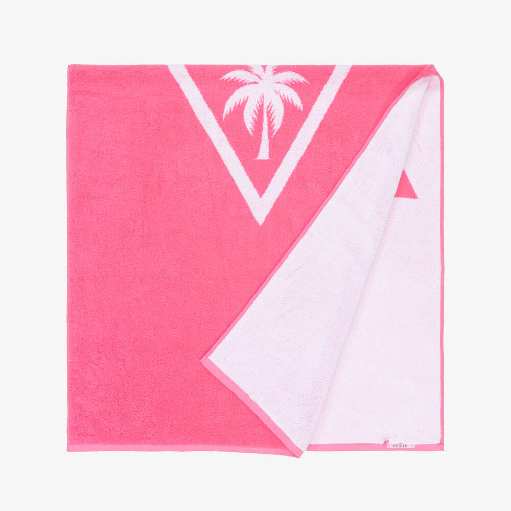 Guess-Girls Rosy Cotton Logo Towel Delight | Childrensalon Outlet