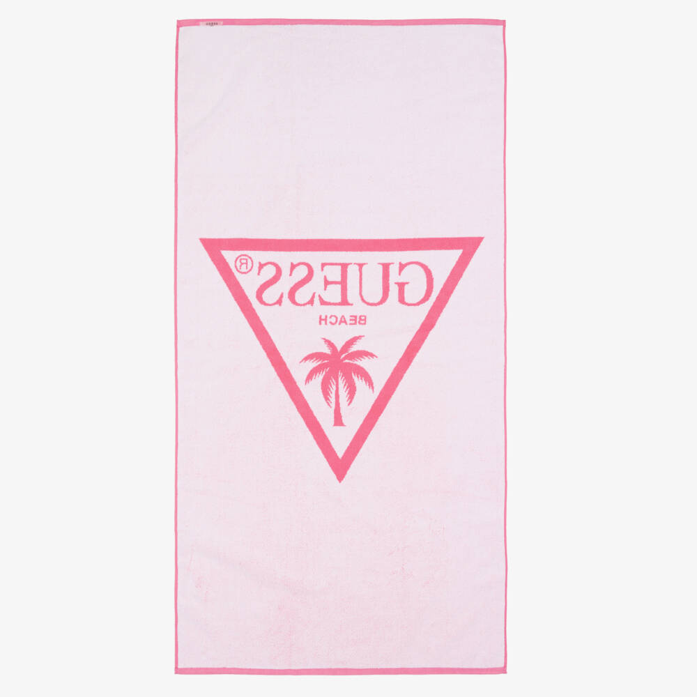 Guess-Girls Rosy Cotton Logo Towel Delight | Childrensalon Outlet