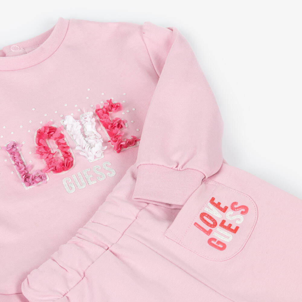 Guess-Girls' Rosy Cotton Tracksuit Set | Childrensalon Outlet