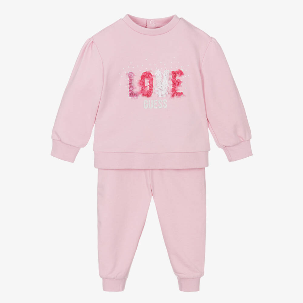 Guess-Girls' Rosy Cotton Tracksuit Set | Childrensalon Outlet