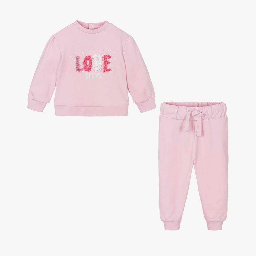 Guess-Girls' Rosy Cotton Tracksuit Set | Childrensalon Outlet