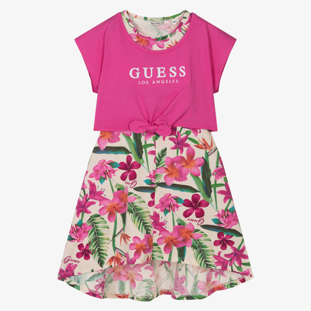 Guess-Girls Rosy Layered Floral Dress | Childrensalon Outlet