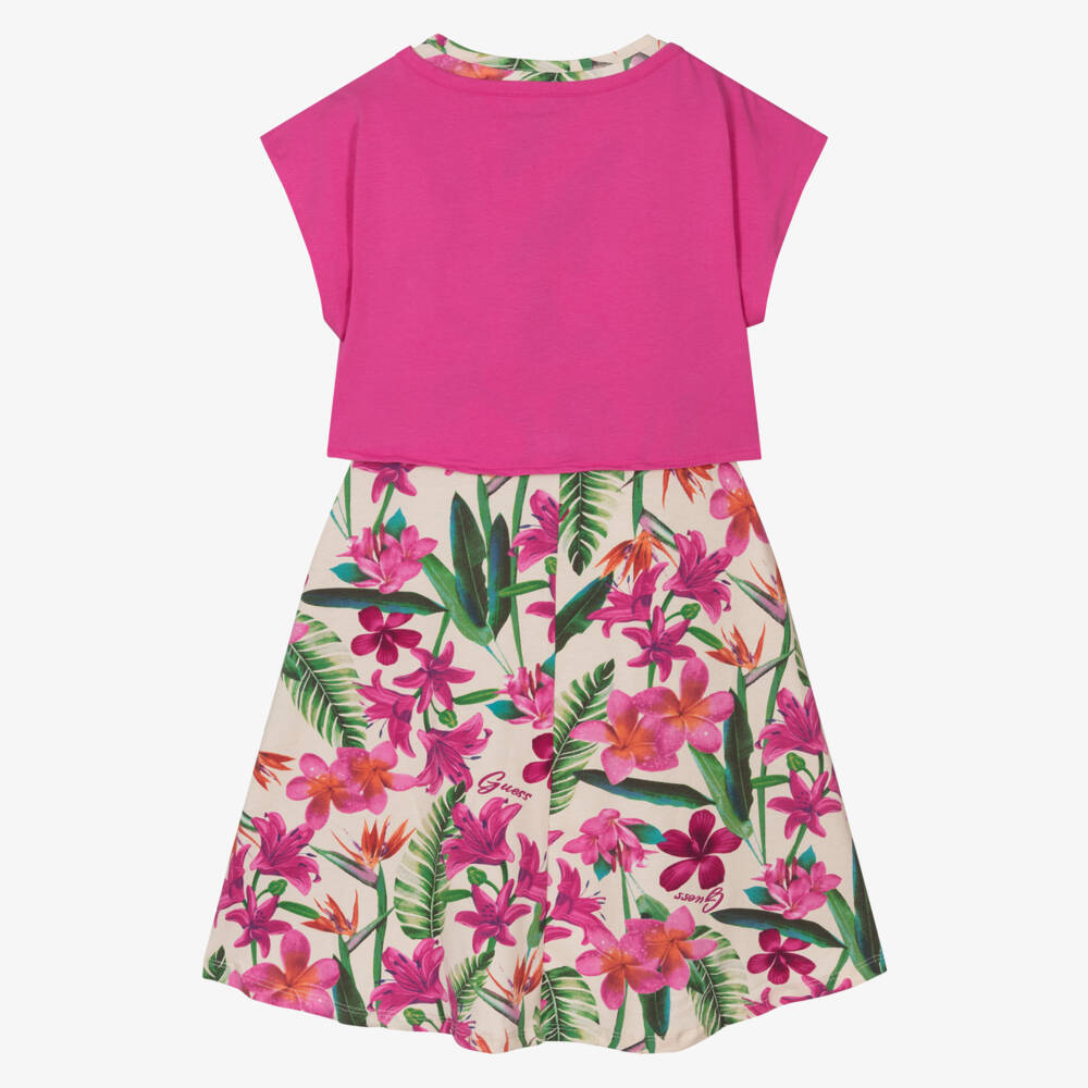 Guess-Girls Rosy Layered Floral Dress | Childrensalon Outlet